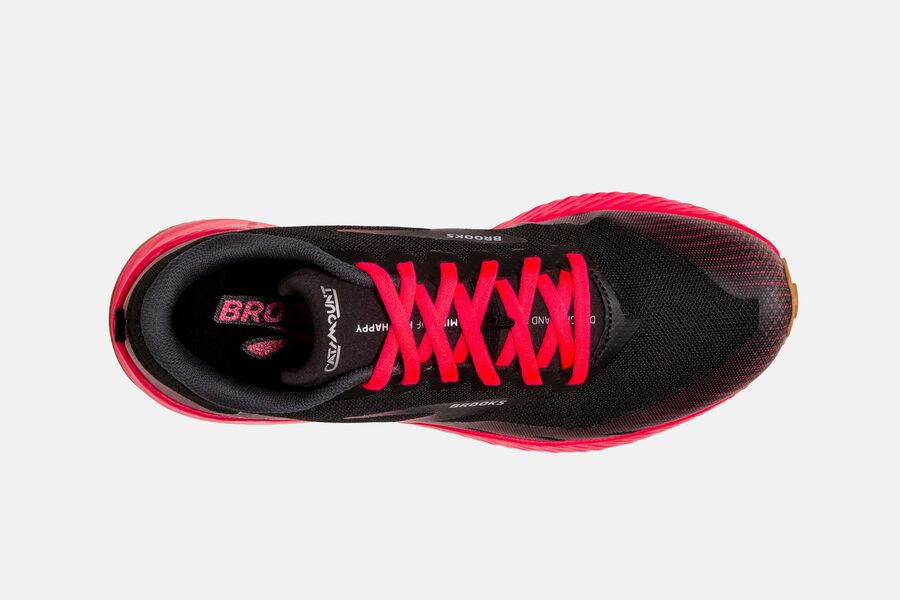 Brooks Running Shoes - Catamount Trail Womens - Black/Red - SEO-590248